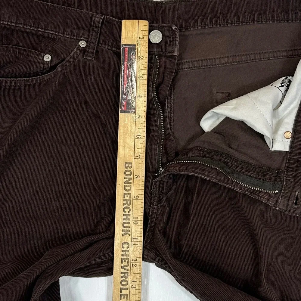 Levis 752 Mens Brown Corduroy Straight Leg Pants W39 L31 00752-0092 VTG 90s
